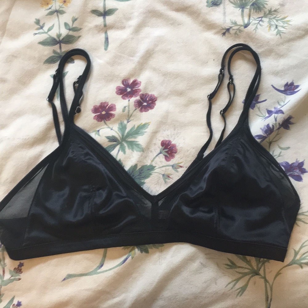 Satin and Mesh Bralette